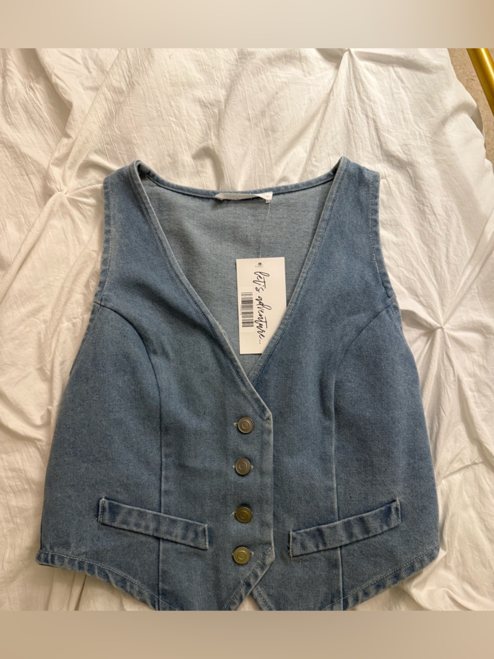 12th Tribe Light Blue Denim Vest